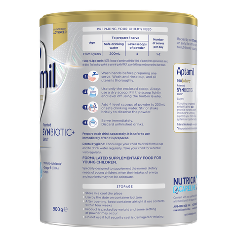 Sữa Aptamil Profutura Úc Số 4 900g – Dinh Dưỡng Cao Cấp Cho Bé Từ 3 Tuổi