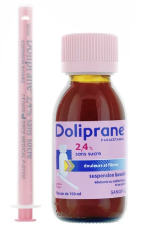 Siro Hạ Sốt Doliprane 2.4% Sans Sucre 100ml Từ Pháp 2026 – Siro Doliprane Giảm Đau Hạ Sốt Hiệu Quả Cho Trẻ Không Đường An Toàn Dễ Uống Hương Trái Cây Paracetamol Chính Hãng Sanofi Giá Rẻ Cho Bé Sơ Sinh Từ 3kg Đến 26kg