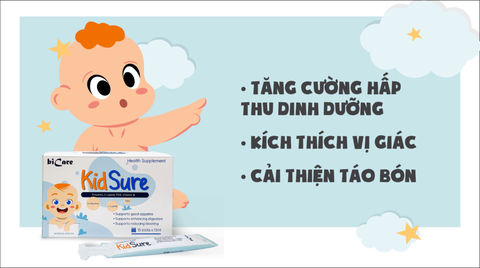 Men tiêu hóa, Siro ăn ngon cho bé KIDSURE giúp tăng cường tiêu hóa, hấp thu dinh dưỡng - BICARE