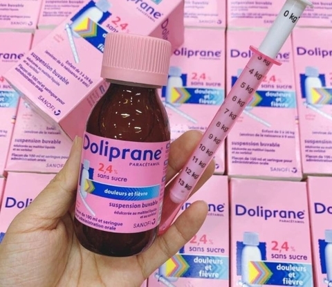 Siro Hạ Sốt Doliprane 2.4% Sans Sucre 100ml Từ Pháp 2026 – Siro Doliprane Giảm Đau Hạ Sốt Hiệu Quả Cho Trẻ Không Đường An Toàn Dễ Uống Hương Trái Cây Paracetamol Chính Hãng Sanofi Giá Rẻ Cho Bé Sơ Sinh Từ 3kg Đến 26kg