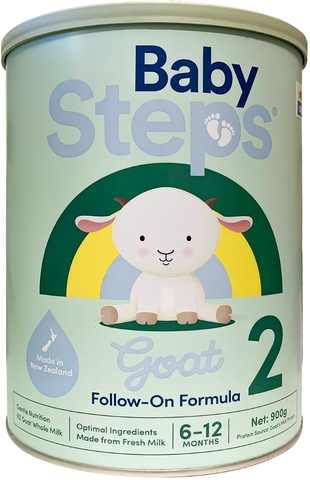 Sữa Dê Baby Steps Số 2 Lon 900g Cho Trẻ Từ 6-12 Tháng Dị Ứng Đạm Sữa Bò 2026 – Sữa Dê Baby Steps Không Đạm Sữa Bò Không Lactose An Toàn Tăng Cân Hỗ Trợ Tiêu Hóa Miễn Dịch Chính Hãng New Zealand 