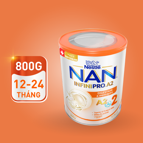 Sữa Bột NAN INFINIPRO A2 Số 2 800g Cho Trẻ 1-2 Tuổi – Dinh Dưỡng Toàn Diện