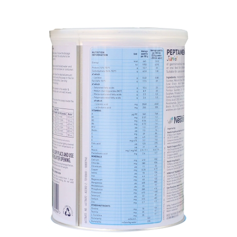 Sữa Bột Peptamen Junior Cho Trẻ Kém Hấp Thụ Suy Dinh Dưỡng 400g 2026 – Sữa Đặc Trị Peptamen Junior Thủy Phân Protein Dễ Hấp Thu MCT Cao Năng Lượng Hỗ Trợ Tăng Cân Khỏe Mạnh Cho Bé Suy Dinh Dưỡng Rối Loạn Tiêu Hóa Chính Hãng Nestlé Mỹ Giá Rẻ