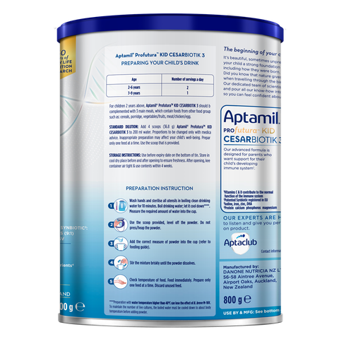 Sữa Aptamil Profutura KID Cesarbiotik 3 800g – Dinh Dưỡng Cao Cấp Cho Bé Từ 2 Tuổi