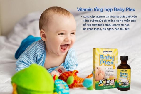 Vitamin cho bé Natures Plus Baby Plex Animal Parade 60ml của Mỹ