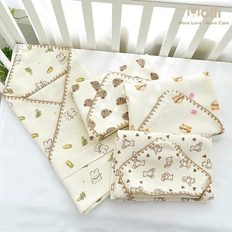 Ủ choàng có đai Muslin 3 lớp chính hãng Molli cao cấp