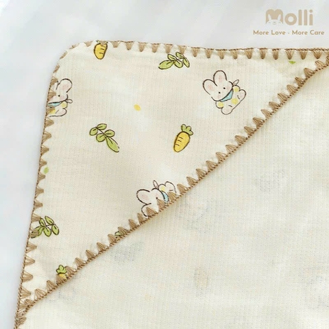Ủ choàng có đai Muslin 3 lớp chính hãng Molli cao cấp