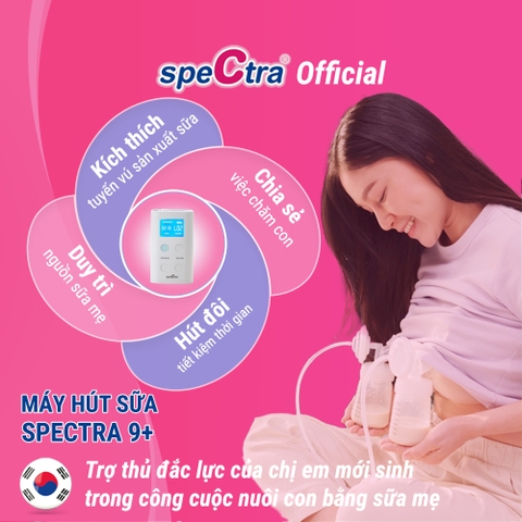 Máy Hút Sữa Điện Đôi Spectra 9 Plus Chính Hãng Hàn Quốc (Bảo Hành 12 tháng)