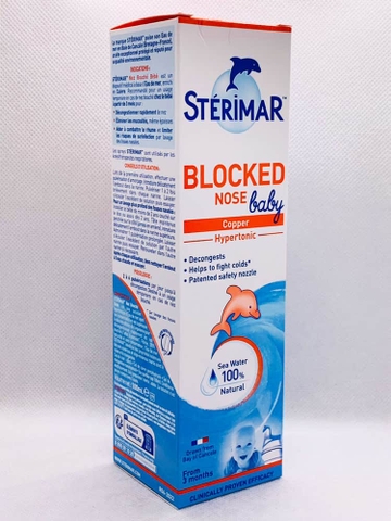 Xịt Mũi Cá Heo Cam Sterimar Blocked Nose Baby 100ml Cho Trẻ Từ 3 Tháng Đến 3 Tuổi 2026 – Xịt Mũi Muối Biển Ưu Trương Sterimar Blocked Nose Baby Điều Trị Tắc Mũi Ngạt Mũi Sổ Mũi Làm Sạch Dịch Nhầy Hỗ Trợ Thở Dễ Dàng An Toàn 100% Tự Nhiên Chính Hãng Pháp Giá Rẻ
