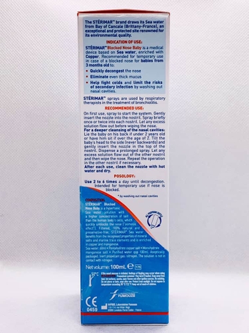 Xịt Mũi Cá Heo Cam Sterimar Blocked Nose Baby 100ml Cho Trẻ Từ 3 Tháng Đến 3 Tuổi 2026 – Xịt Mũi Muối Biển Ưu Trương Sterimar Blocked Nose Baby Điều Trị Tắc Mũi Ngạt Mũi Sổ Mũi Làm Sạch Dịch Nhầy Hỗ Trợ Thở Dễ Dàng An Toàn 100% Tự Nhiên Chính Hãng Pháp Giá Rẻ