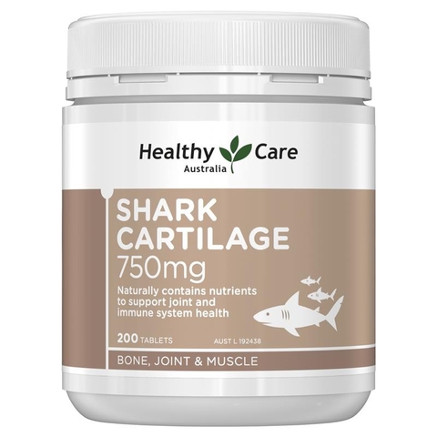 [Date T1.25] Viên uống sụn vi cá mập Healthy Care Shark Cartilage 750mg của ÚC