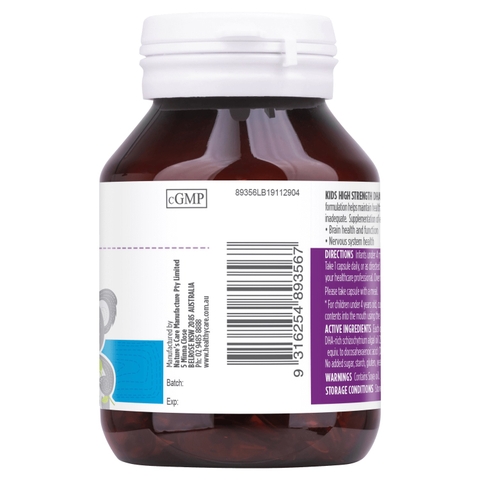 Viên uống bổ sung dưỡng chất cho bé Healthy Care High Strength DHA 60 viên