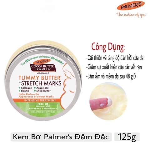 Bơ Đậm Đặc Palmer's Tăng Cường Ngăn Ngừa Và Hỗ Trợ Điều Trị Rạn Da 125g