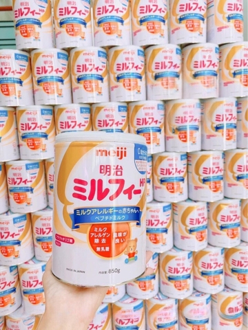 Sữa bột Meiji HP cho trẻ dị ứng đạm bò 0-36 tháng 850g (Mẫu mới)