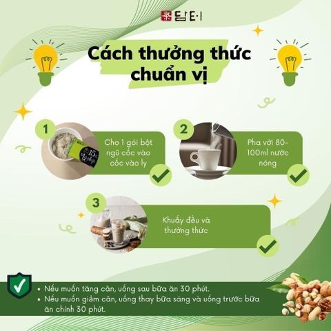 Bột Ngũ Cốc 15 Loại Hạt Damtuh Hàn Quốc - Hộp 40gói