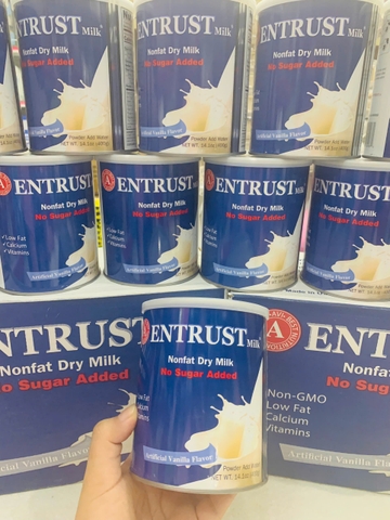 Sữa bột không đường Entrust Milk Hộp 400g của Mỹ