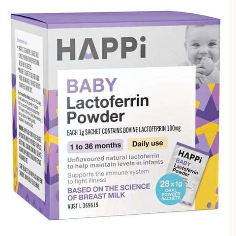 Happi Baby Lactoferrin Powder 28g – Bột Dinh Dưỡng Tăng Miễn Dịch Cho Trẻ Sơ Sinh
