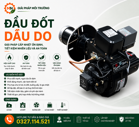 Đầu Đốt Dầu DO cho Lò đốt rác