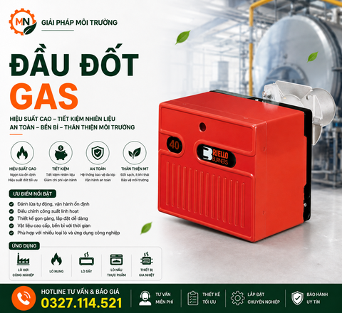 Đầu đốt lò đốt rác thải - Đầu đốt Gas