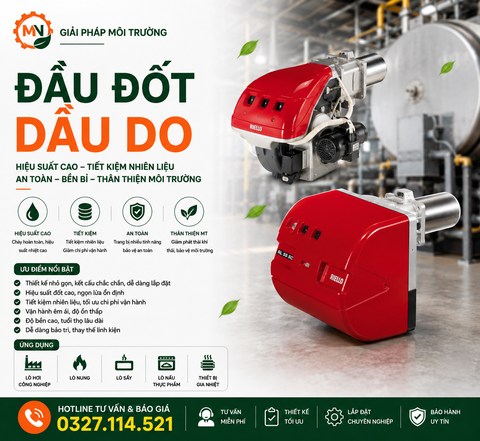 Đầu đốt lò đốt rác thải - Đầu đốt dầu diesel