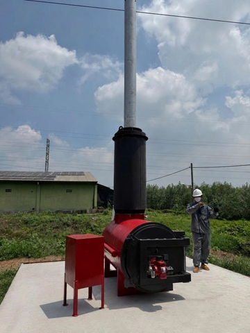 lò đốt xác gà
