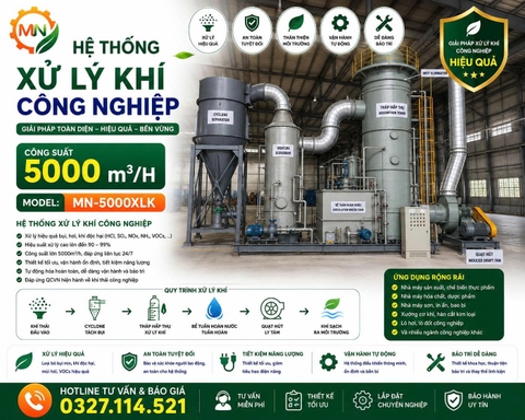 Hệ thống xử lý khí thải 5000m3/h