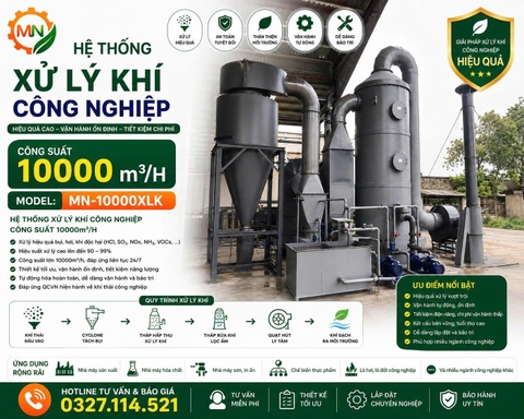 Hệ thống xử lý khí thải 10.000m3/h