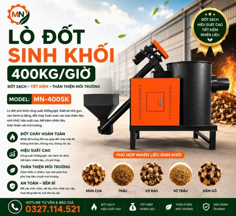 Lò đốt sinh khối - Biomass Burner 400kg/giờ