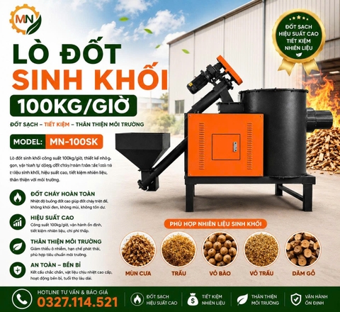 Lò đốt sinh khối - Biomass Burner 100kg/giờ