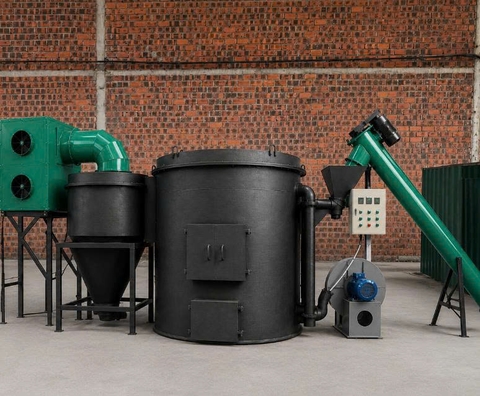 Lò đốt sinh khối 500kg