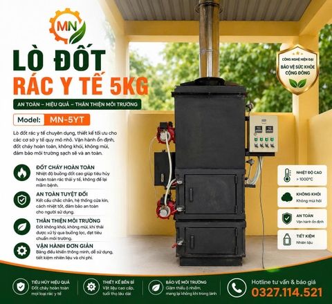 lò đốt rác trạm y tế