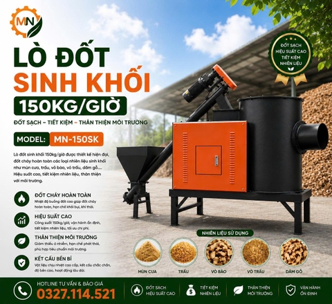 Lò đốt sinh khối 150kg/giờ