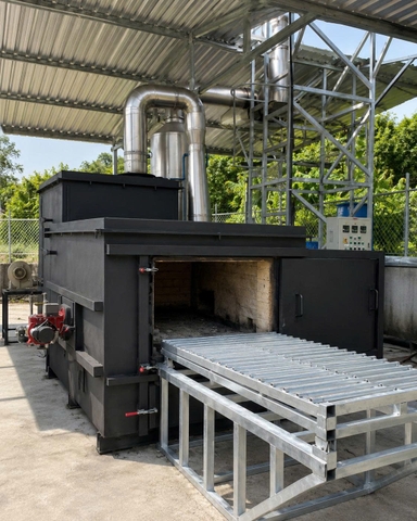 lò đốt xác heo 500kg