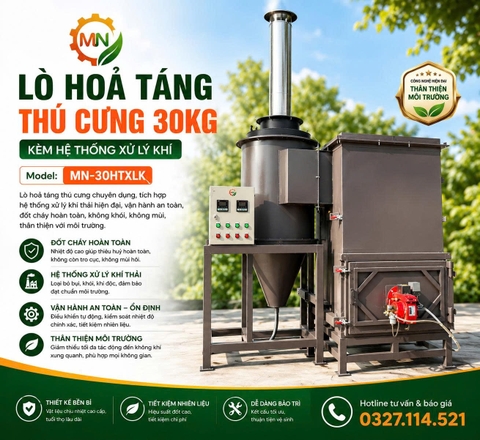 Lò hỏa táng thú cưng 30kg - XLK