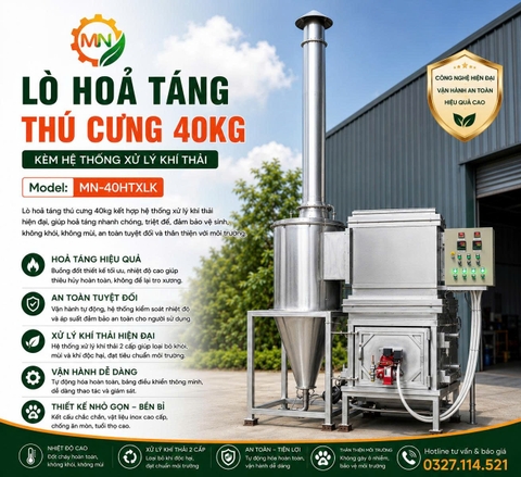 Lò hoả táng thú cưng 40kg-XLK
