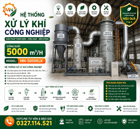 Hệ thống xử lý khí thải 5000m3/h