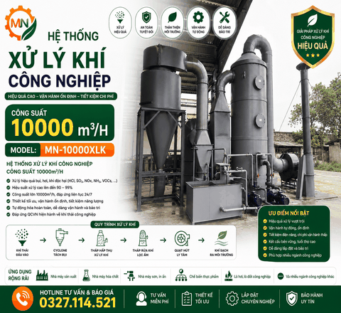 Hệ thống xử lý khí thải 10.000m3/h