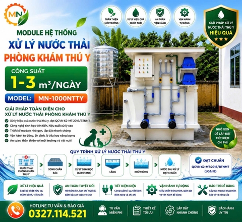 Xử lý nước thải phòng khám thú y