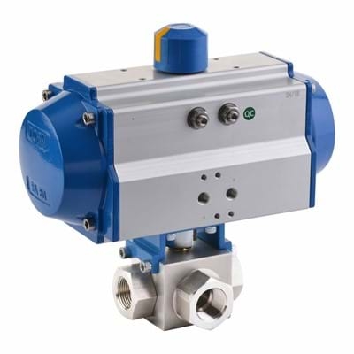 BV3PNA SERIES DOUBLE ACTING PNEUMATIC ACTUATOR HYDRAULIC 3-WAY BALL VALVES