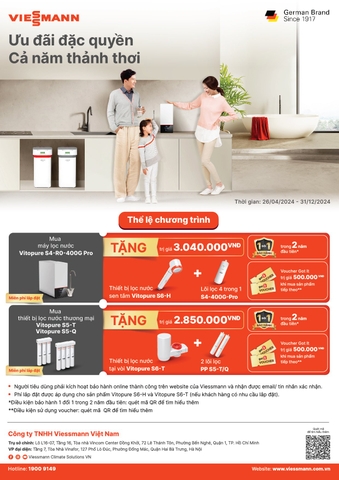 Ưu Đãi Đặc Quyền - Cả Năm Thảnh Thơi cùng Viessmann