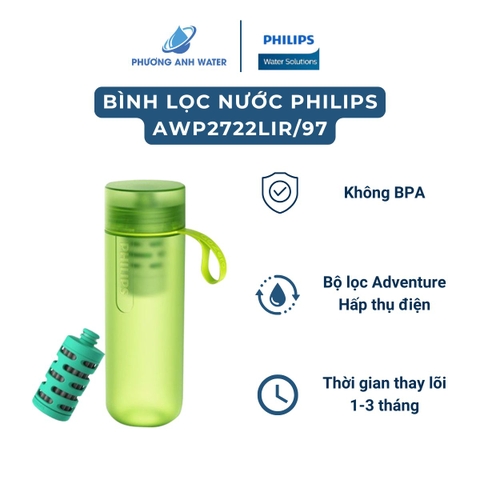 Bình lọc nước thể thao Philips GoZero AWP2722LIR/97