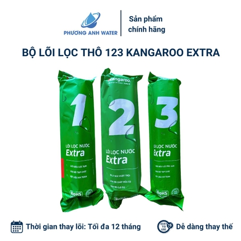 Bộ lõi lọc thô 123 chính hãng Kangaroo Extra