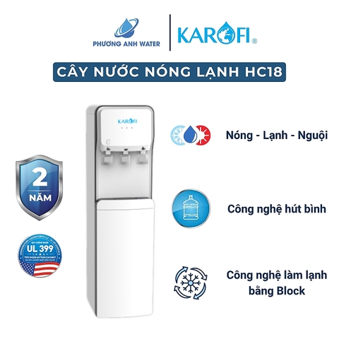Cây nước nóng lạnh nguội hút bình Karofi HC18