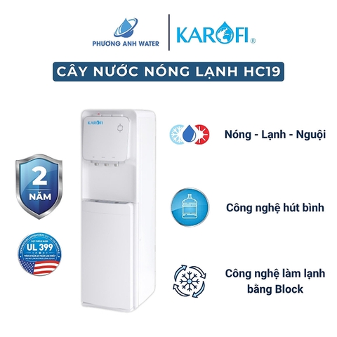 Cây nước nóng lạnh nguội hút bình Karofi HC19