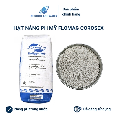 [Theo kg] Hạt nâng pH Flomag Corosex của Mỹ