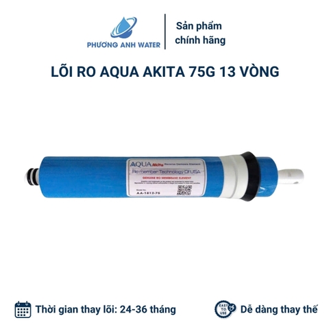 Lõi RO Membrane Aqua Akita AA-1812-75G 13 vòng