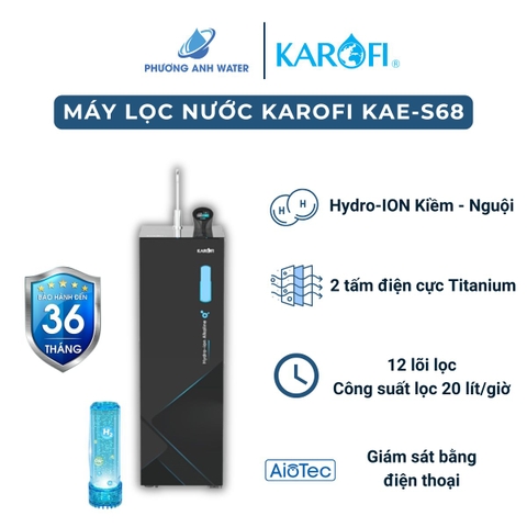 Máy lọc nước Karofi Hydro-ION Kiềm KAE-S68 12 lõi