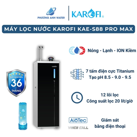 Máy lọc nước Karofi nóng lạnh Hydro-ION KAE-S88 Promax