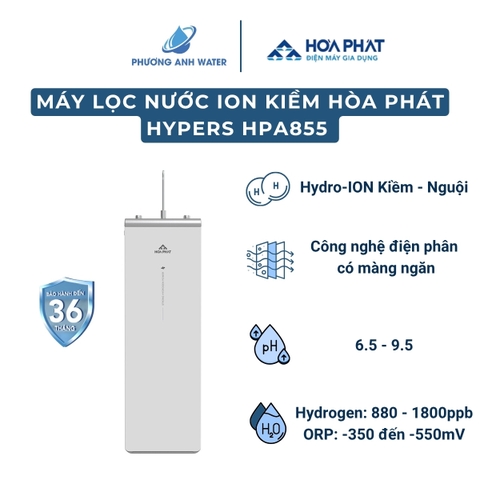 Máy lọc nước ION Kiềm Hòa Phát HPA855 12 lõi