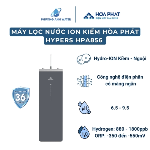 Máy lọc nước ION Kiềm Hòa Phát HPA856 12 lõi